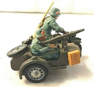 Vintage Britians Deetails Ww2 German Motorcycle W/sidecar Toy Soldier - 9681