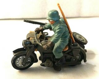Vintage Britians DeeTails WW2 German Motorcycle w/sidecar Toy Soldier - 9681 3