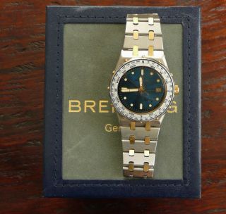 Men ' s BREITLING TABARLY Yacht Sport Vintage Stainless Steel Gold 1980 ' s 80770N 2