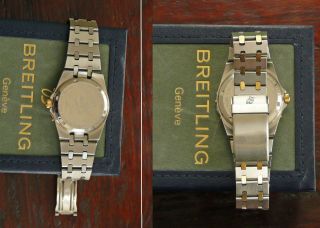 Men ' s BREITLING TABARLY Yacht Sport Vintage Stainless Steel Gold 1980 ' s 80770N 4