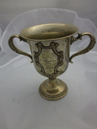 Spokane 1903 Dog Show Trophy,  Best St.  Bernard,  Solid Sterling Silver,  192 Grams