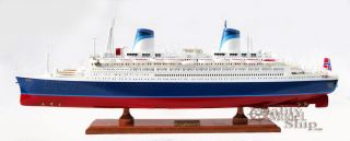 32 " Ss Norway Ocean Liner Handmade Wooden Ship Model
