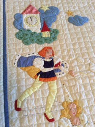 Vintage Paragon Child’s Appliqué Quilt Made From A Kit: Fairyland 2