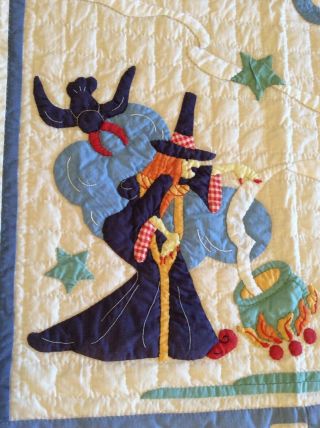 Vintage Paragon Child’s Appliqué Quilt Made From A Kit: Fairyland 4