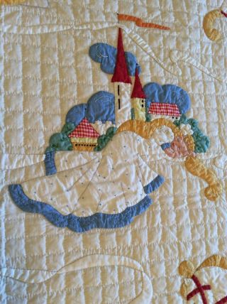 Vintage Paragon Child’s Appliqué Quilt Made From A Kit: Fairyland 6