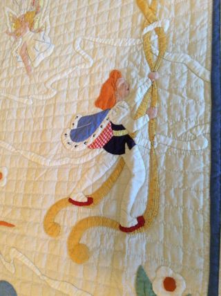 Vintage Paragon Child’s Appliqué Quilt Made From A Kit: Fairyland 8