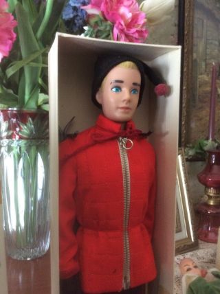 MIB Flawless,  Early 1960’s Ken Doll In Ski Champion NRFB.  All Accessories 8