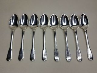 Set 8 Tiffany & Co Sterling Silver Demitasse Spoons Gramercy Pattern 1921