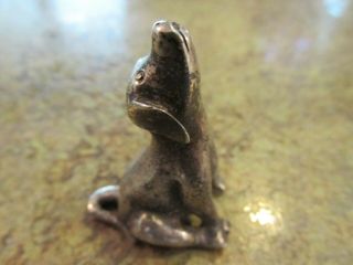 Vintage Solid Sterling Silver S Kirk & Son Puppy Dog Figurine 2 " Tall