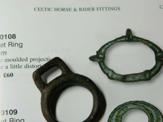 Rare Iron Age / Celtic Bronze Horse Chariot Terret Ring Metal Detecting Detector