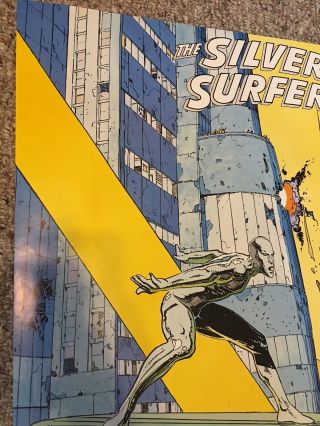 Moebius Silver Surfer Poster 22 X 34 Rare Vintage 2