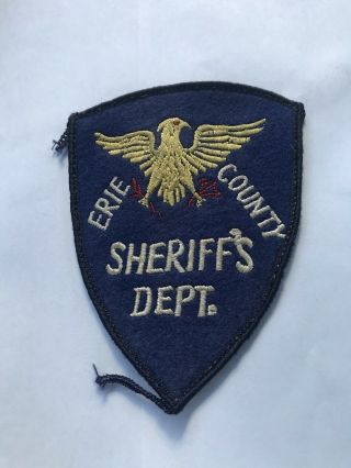 Vintage Erie County Sheriff Dept Felt Police Patch