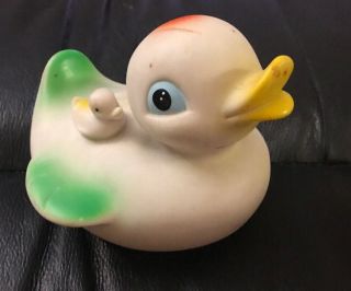 Vintage Rubber Duck Squeak Toy (doesnt Squeak) Made In Japan Mom & Baby Ducks