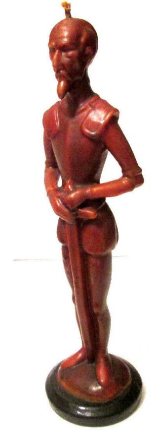 Cerart Of Spain,  Classical Don Quixote Artistic Wax Figural Candlestick -
