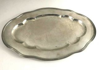 Rw&s Sterling Silver Plate Dish Platter 14 " X 9.  5 " 1577 R Wallace Sons Vintage