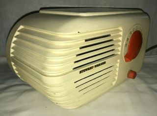 ANTIQUE STEWART WARNER ART DECO CAMPUS TUBE RADIO VINTAGE MODEL 07 - 513 4