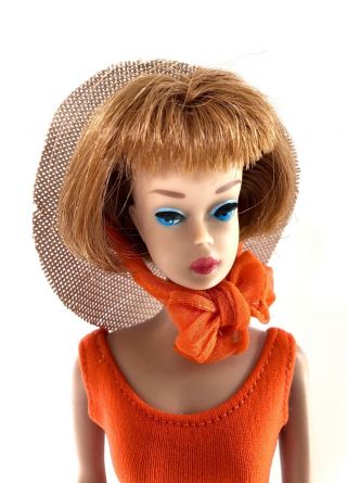 Vintage Titian American Girl Barbie Doll Wearing 1964 Fashion Pak In The Swim 5
