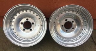 Vintage Centerline Center Line Aluminum Auto Drag 14x7 Wheels Hot Rod Nhra