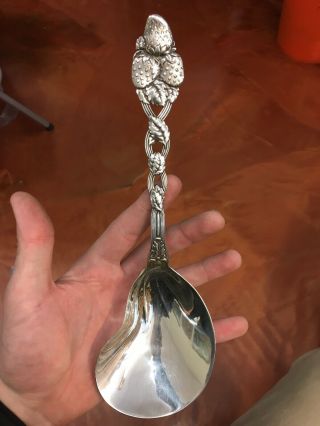 Strawberry Vine By Tiffany And Co Sterling Silver Berry Spoon Conch Shell 9 1/2 "