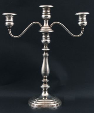 Pair Large Antique GORHAM Sterling Silver 3 - Light Candelabras Candlesticks,  NR 3