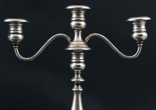 Pair Large Antique GORHAM Sterling Silver 3 - Light Candelabras Candlesticks,  NR 4