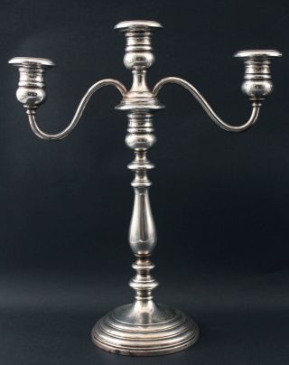 Pair Large Antique GORHAM Sterling Silver 3 - Light Candelabras Candlesticks,  NR 6