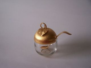 NAPIER.  Apple shaped jar with serving spoon.  Giftware line 1960 ' s 3