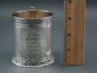 Antique Hallmarked 1862 Tift & Whiting American Pure Coin Silver Childs Mug