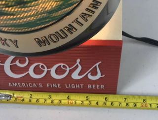 Coors Rotating Can Waterfall Motion Lamp Lighted Sign Vintage ULTRA RARE 18 