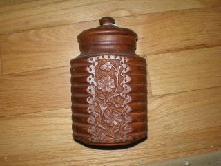 Collectible Rose Wood Jar / All Wood / Made In India