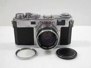 Vintage Nikon S2 35mm Rangefinder Camera With 50mm F/1.  4 S - C Lens