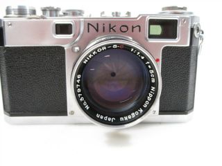Vintage Nikon S2 35mm Rangefinder Camera with 50mm f/1.  4 S - C Lens 2