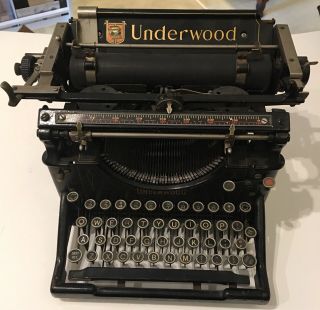 Antique Underwood Typewriter July 1,  1913 Patent Complete