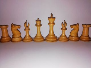 Part Antique Jaques Staunton Chess Set C1852 - 55 Very Rare Un Felted Set