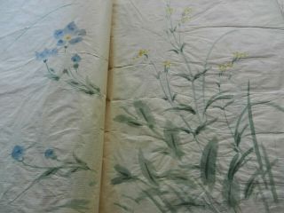 Orig Japanese Hand - Painted Manuscript Book Album Of Flower Kimono Designs 19thc