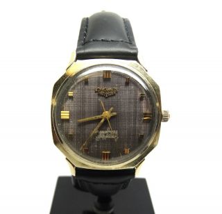 Vintage Mens LONGINES GRAND PRIZE Automatic Octagon 10k Gold Filled GF Watch 3