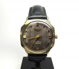 Vintage Mens LONGINES GRAND PRIZE Automatic Octagon 10k Gold Filled GF Watch 4