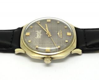 Vintage Mens LONGINES GRAND PRIZE Automatic Octagon 10k Gold Filled GF Watch 6