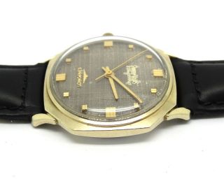 Vintage Mens LONGINES GRAND PRIZE Automatic Octagon 10k Gold Filled GF Watch 7