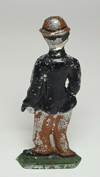 Vtg Old Antique Lead Tin Toy Charlie Chaplin The Tramp Figure Paint 2