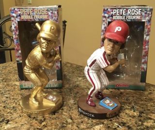 Rare Pete Rose Wall Of Fame Philadelphia Phillies Bobble Heads Never Released