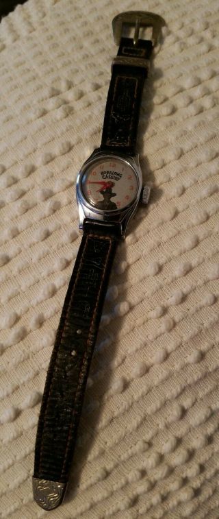Vintage Hopalong Cassidy Cowboy Character Watch W/ Band.  Toy.