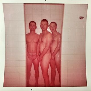 Vtg 60s Nude Marines Soldiers Bathing In Barracks Shower Photos Beefcake Gay Int