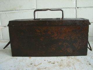 WWII GERMAN MG 34 / 42 IRON STEEL AMMO BOX CAN EMPTY 100 8