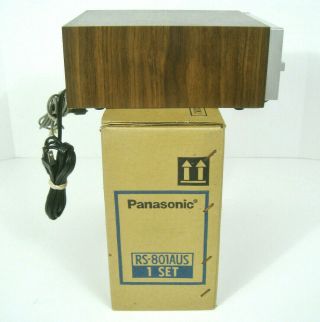 Panasonic RS - 801AUS Vintage Stereo 8 Track Tape Deck w/ Box. 4