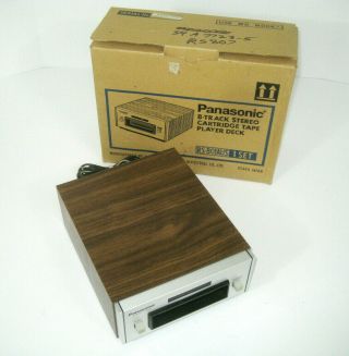 Panasonic RS - 801AUS Vintage Stereo 8 Track Tape Deck w/ Box. 5