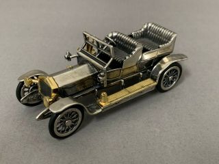 Antique English Miniature Sterling Silver 925 Articulated Car Model Rolls Royce.