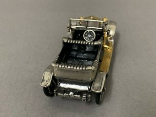 ANTIQUE ENGLISH MINIATURE STERLING SILVER 925 ARTICULATED CAR MODEL ROLLS ROYCE. 4
