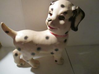 Large 1950 Sun Rubber Blinking Eye Dalmatian Dog Vintage Toy