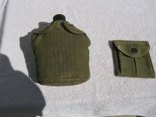Ww2 Us Army Canteen And Cover With M1 Carbine Mag Pouch